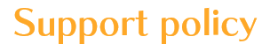 Support policy